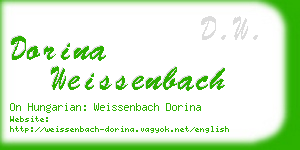 dorina weissenbach business card